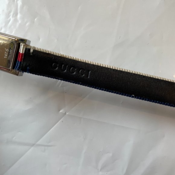 Gucci G-Frame Nylon Strap Wrap Strap Watch Green Swiss Made NWT AND BOX - Picture 13 of 16